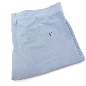 Travis Mathew Shorts Mens 38 Blue Chino Golf Flat Front Performance‎ 10" Inseam